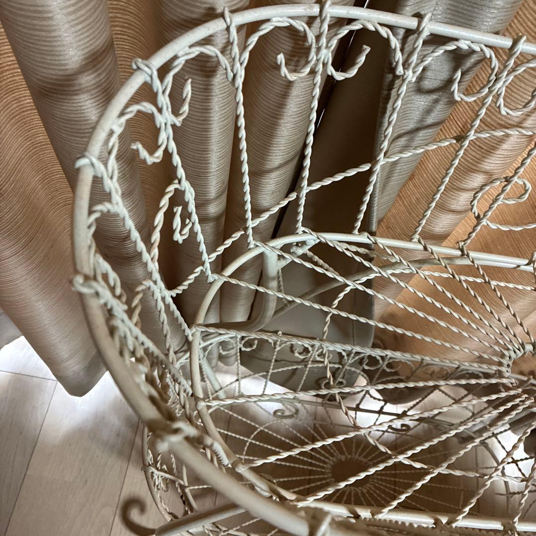 ロココ調アンティークチェスト収納ホワイトスタンド二段式姫系