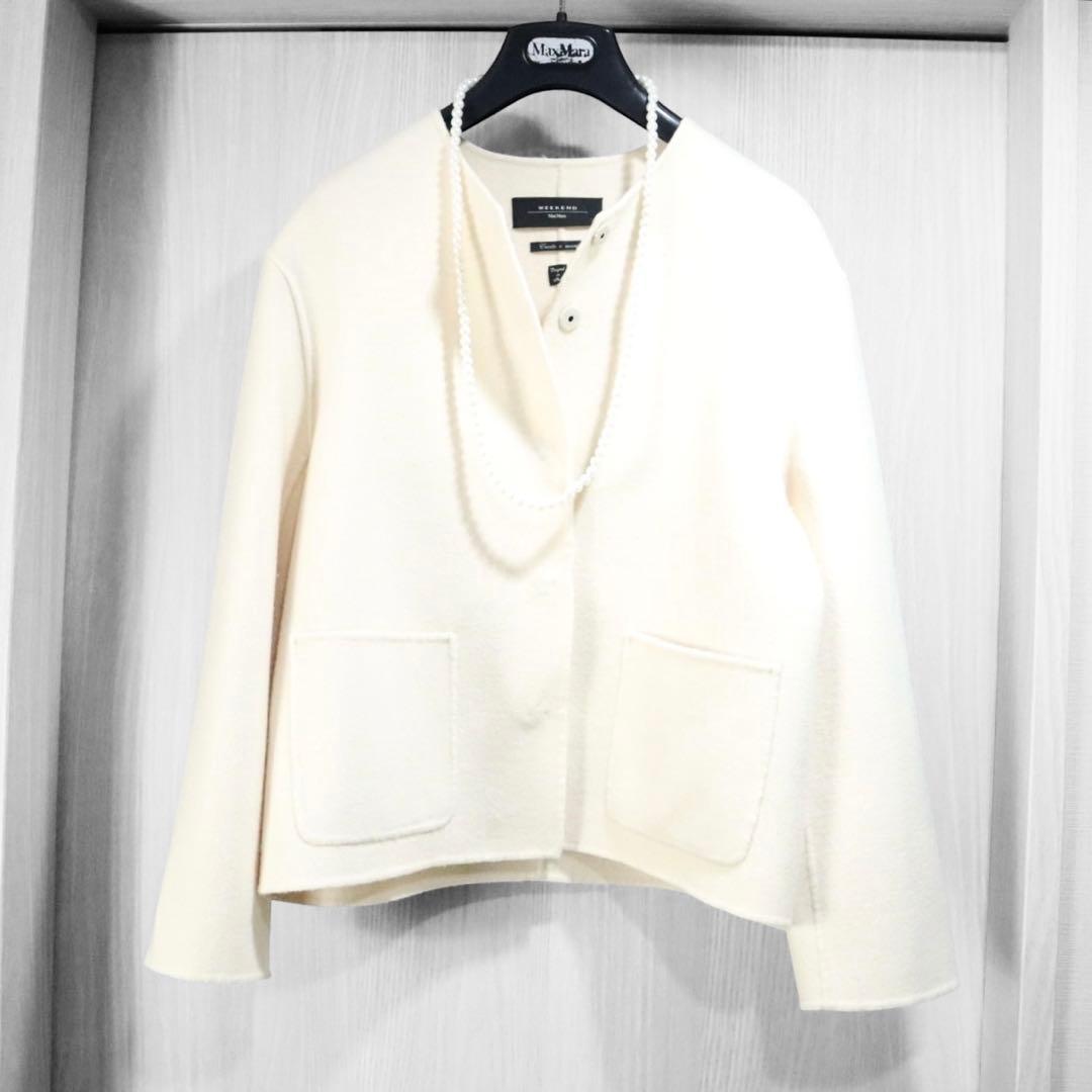 新品同様❗️MaxMaraクチートアマーノ　ダブルフェイスショートコート　ブルゾン