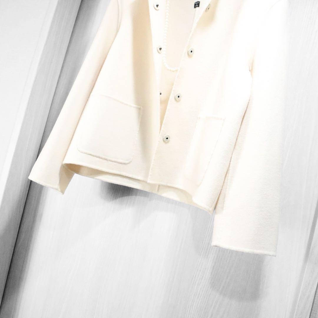 新品同様❗️MaxMaraクチートアマーノ　ダブルフェイスショートコート　ブルゾン