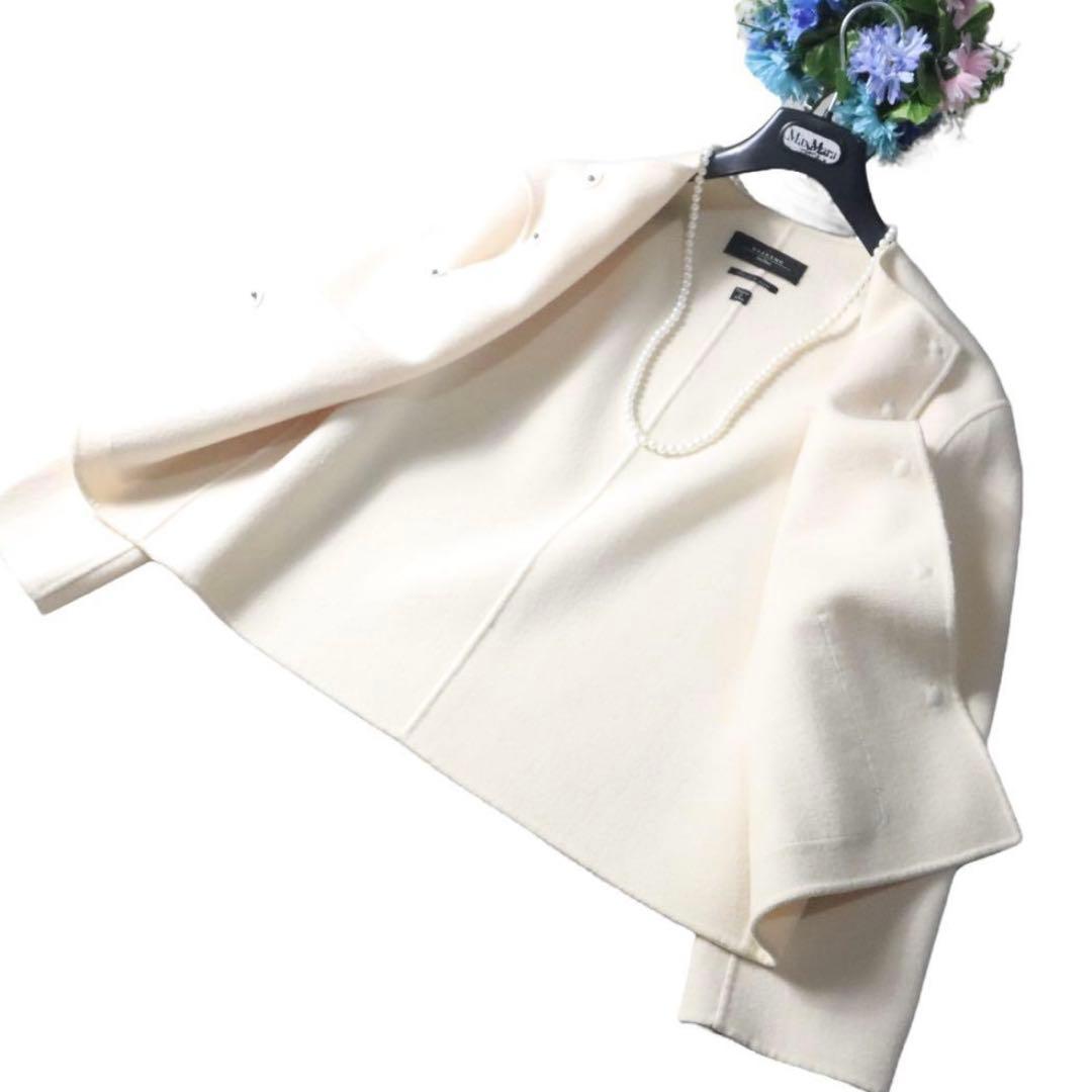 新品同様❗️MaxMaraクチートアマーノ　ダブルフェイスショートコート　ブルゾン