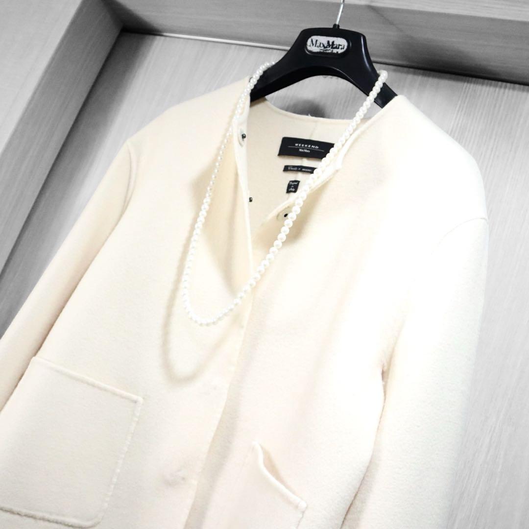 新品同様❗️MaxMaraクチートアマーノ　ダブルフェイスショートコート　ブルゾン