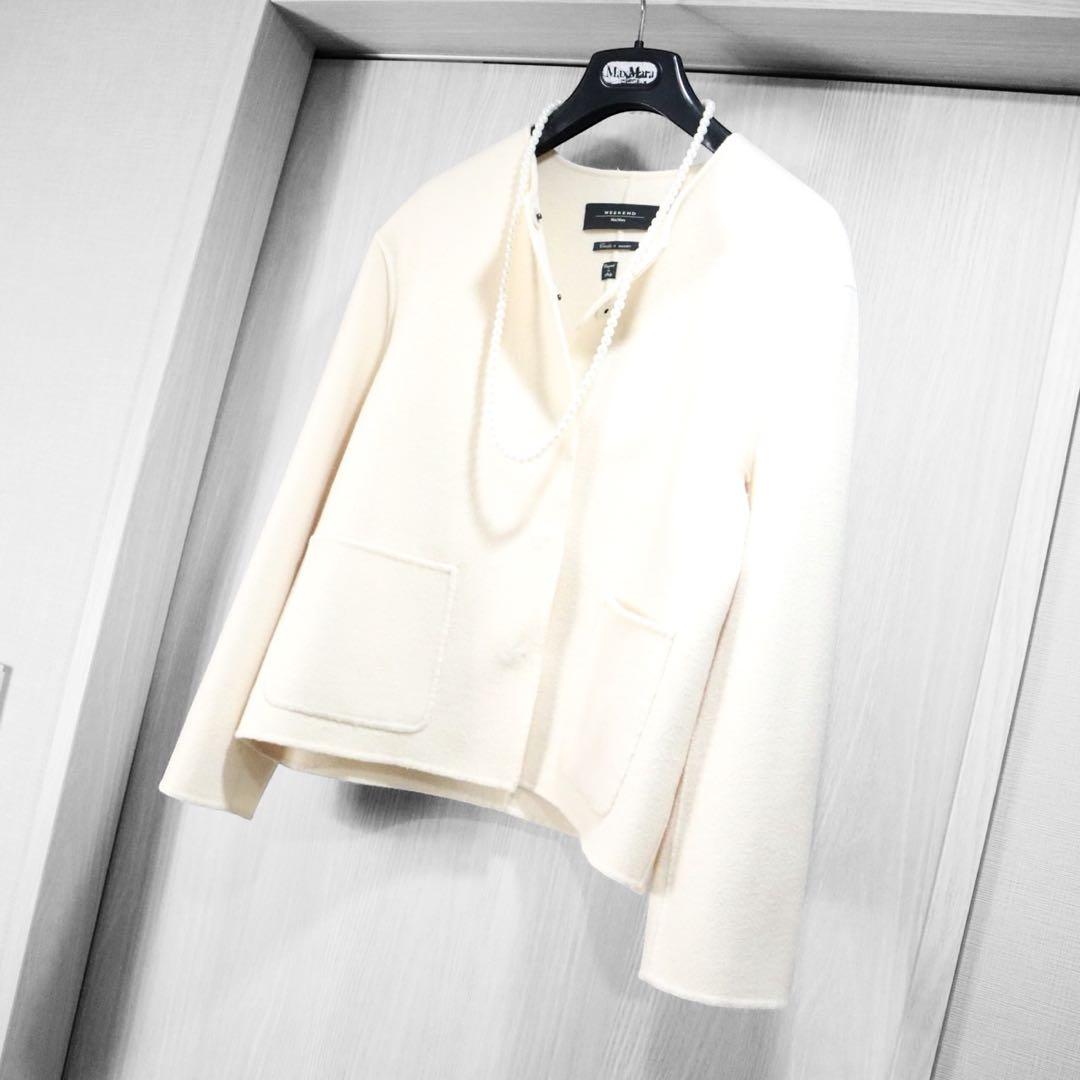 新品同様❗️MaxMaraクチートアマーノ　ダブルフェイスショートコート　ブルゾン