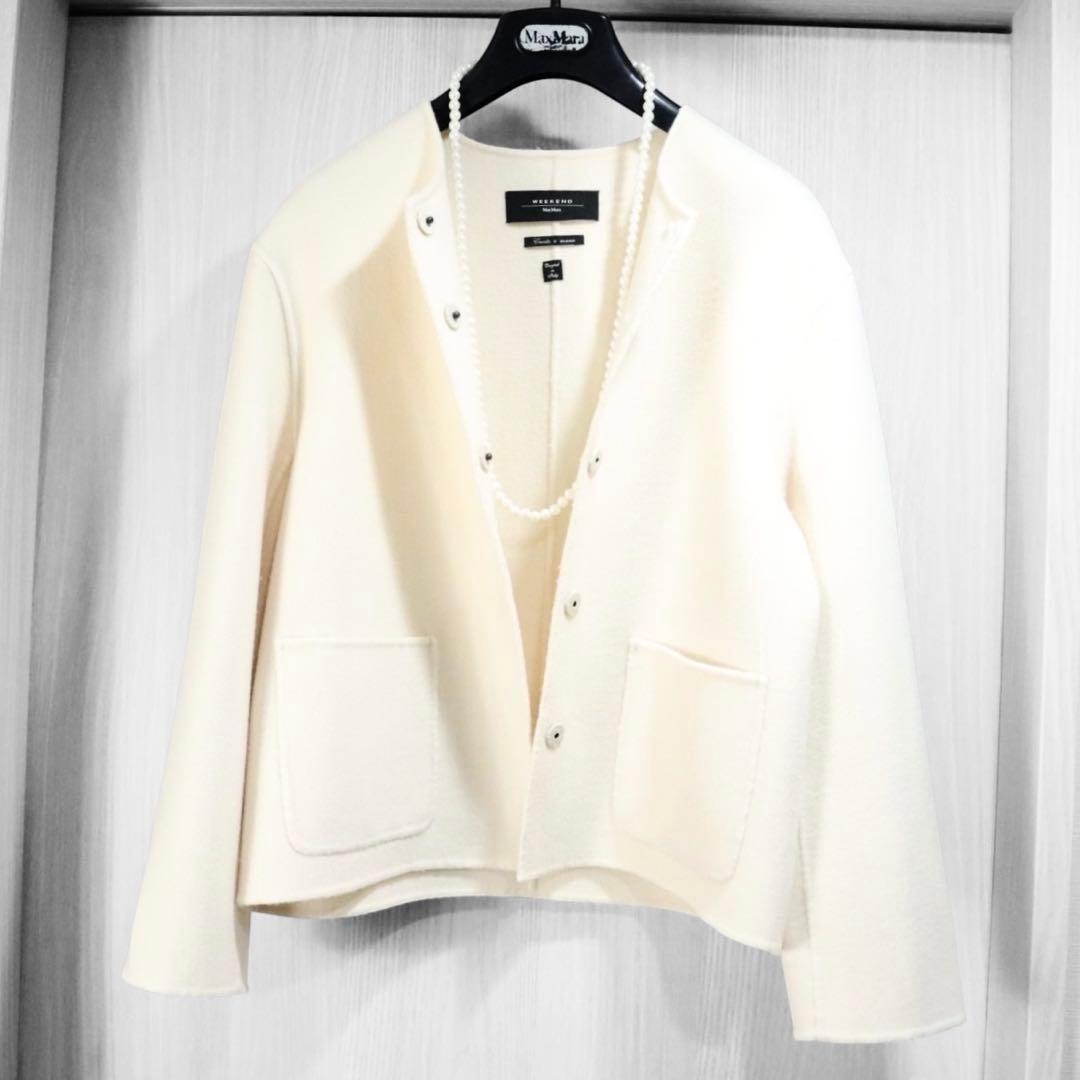新品同様❗️MaxMaraクチートアマーノ　ダブルフェイスショートコート　ブルゾン