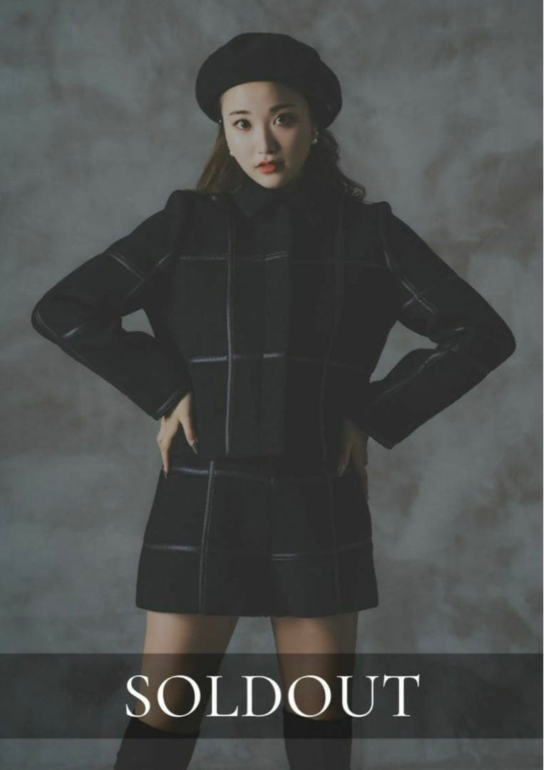 shéller 完売 レザーチェックショートパンツ