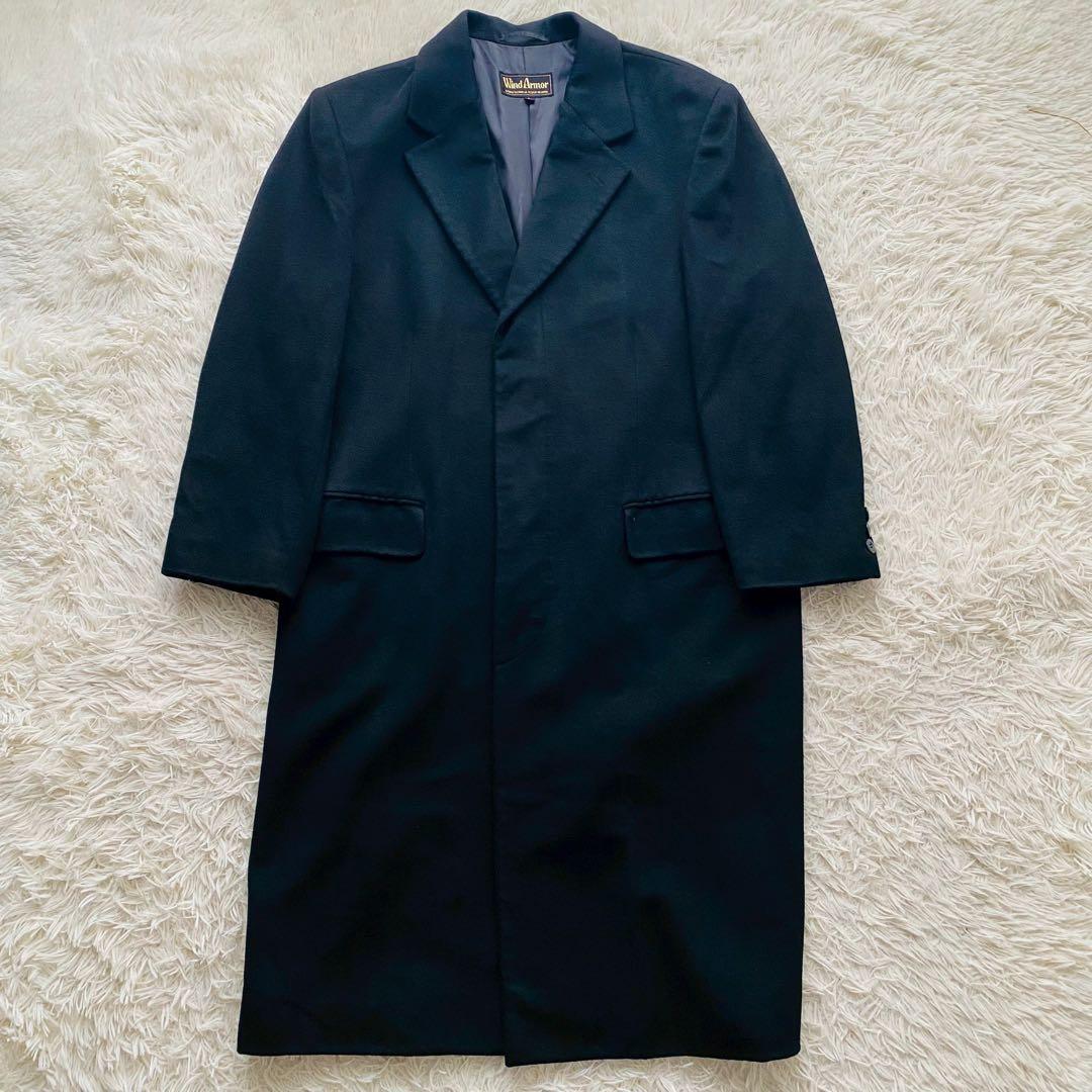 ウインドアーマー●極美品/カシミヤ100%●Aラインマキシチェスターコート XL