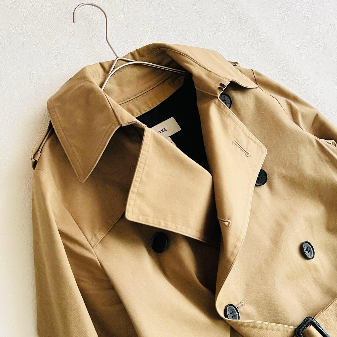 ✨美品✨HYKE トレンチコート ベージュ M ライナー付き レギュラーフィット