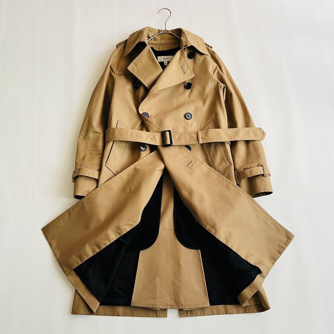 ✨美品✨HYKE トレンチコート ベージュ M ライナー付き レギュラーフィット