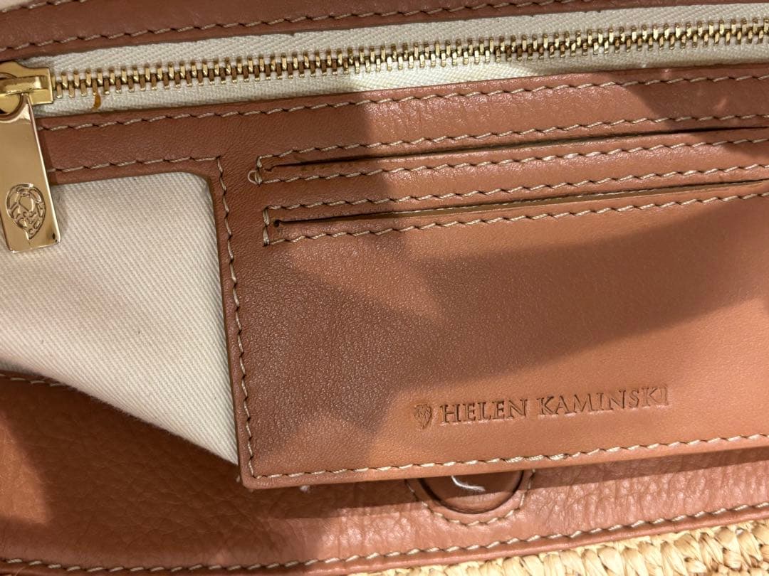 ヘレンカミンスキー 新品同様 ラフィアのカゴバッグ トートバッグ