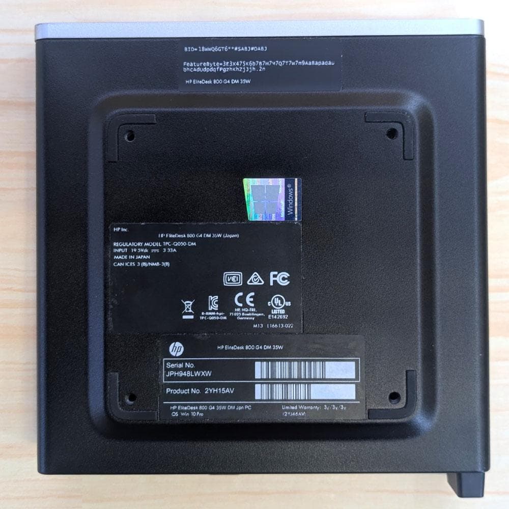 HP FlieDesk 800 G3 i5 8GB 256G WiFi搭載