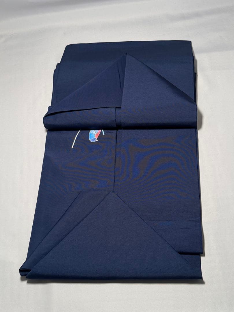 [白太郎] 名古屋帯　正絹　鳥　紺　青　洒落帯　カジュアル　小紋　紬