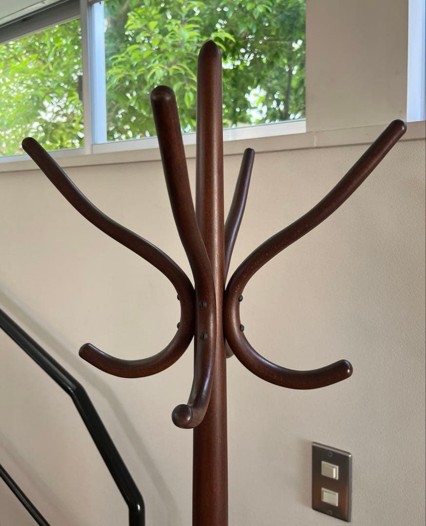 秋田木工　コートハンガー　曲木　レトロモダン　北欧スタイル　ヴィンテージ