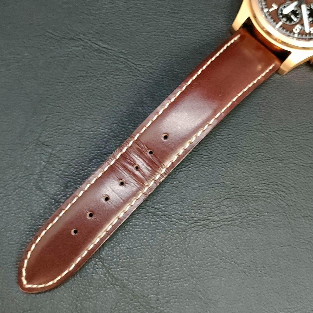 美品　CITIZEN　シチズン　ブラウン　ゴールド　レザー　ソーラー　メンズ