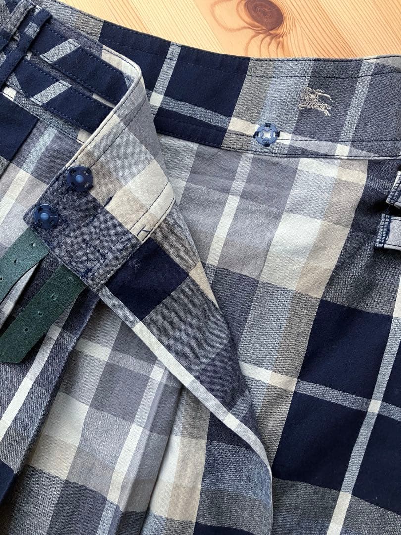 BURBERRY バーバリー チェック柄 プリーツスカート 巻きスカート ミニ