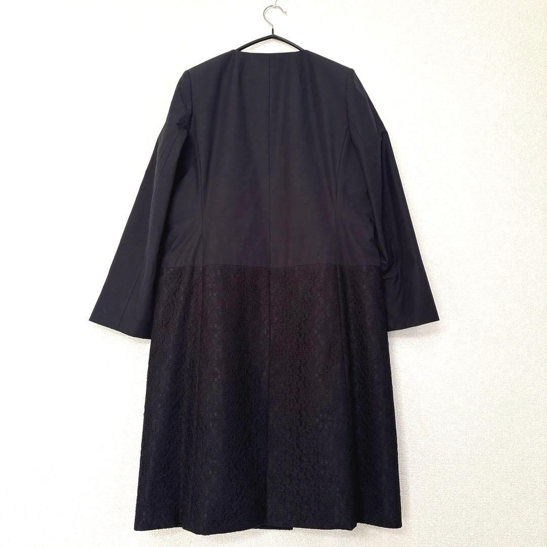 東京ソワール　ライナー付き　ロングコート　上品なレース☆サイズM