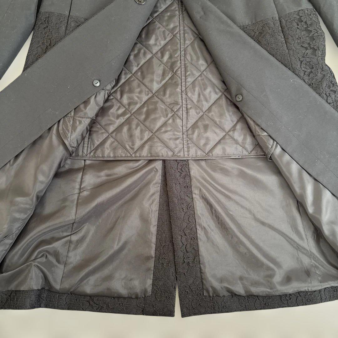 東京ソワール　ライナー付き　ロングコート　上品なレース☆サイズM