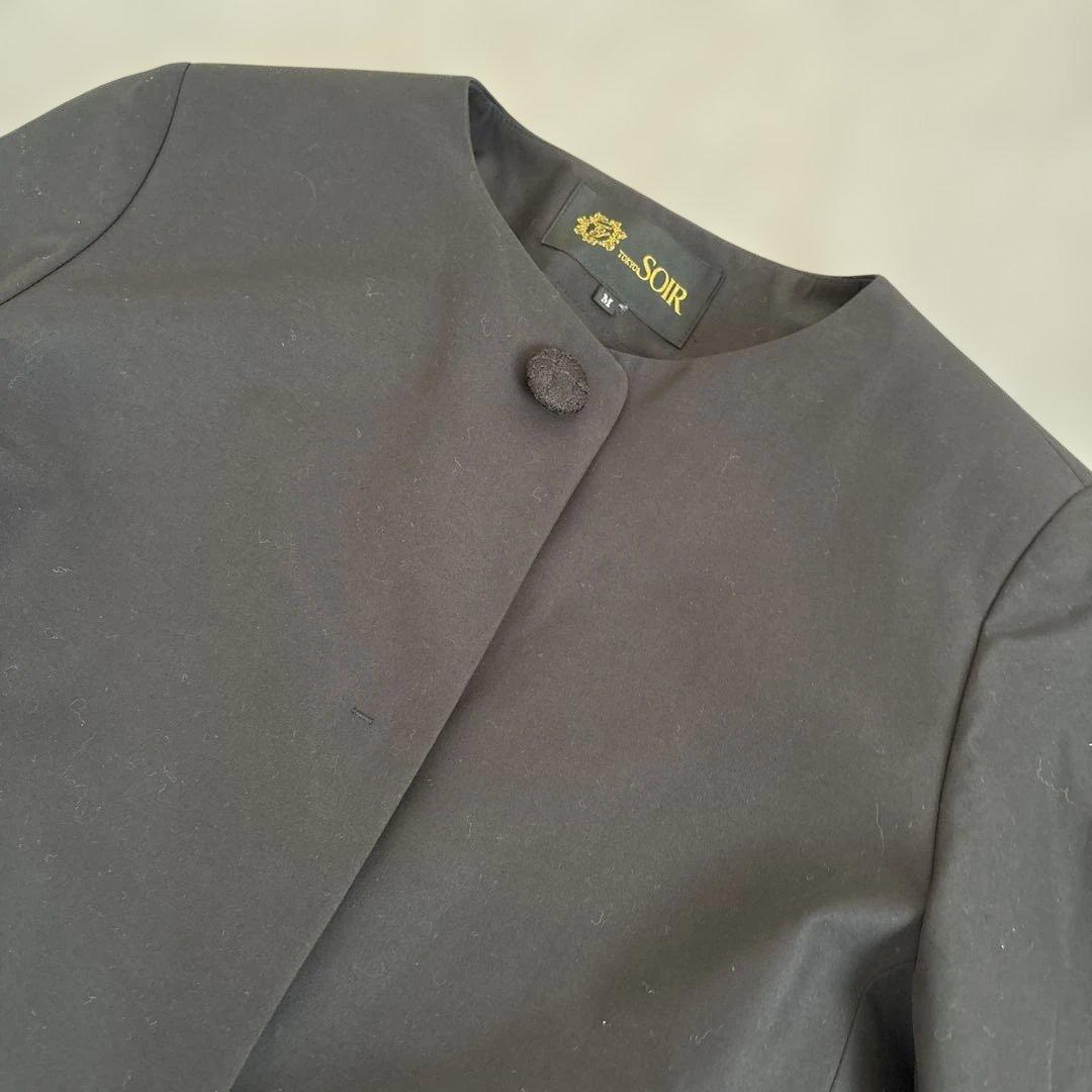 東京ソワール　ライナー付き　ロングコート　上品なレース☆サイズM