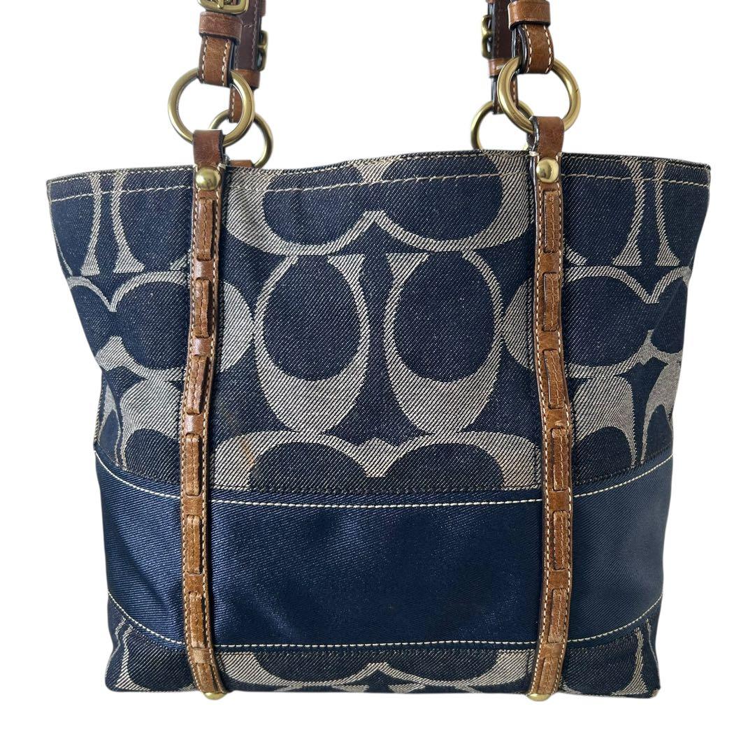 バッグ archive COACH denim tote bag Signature