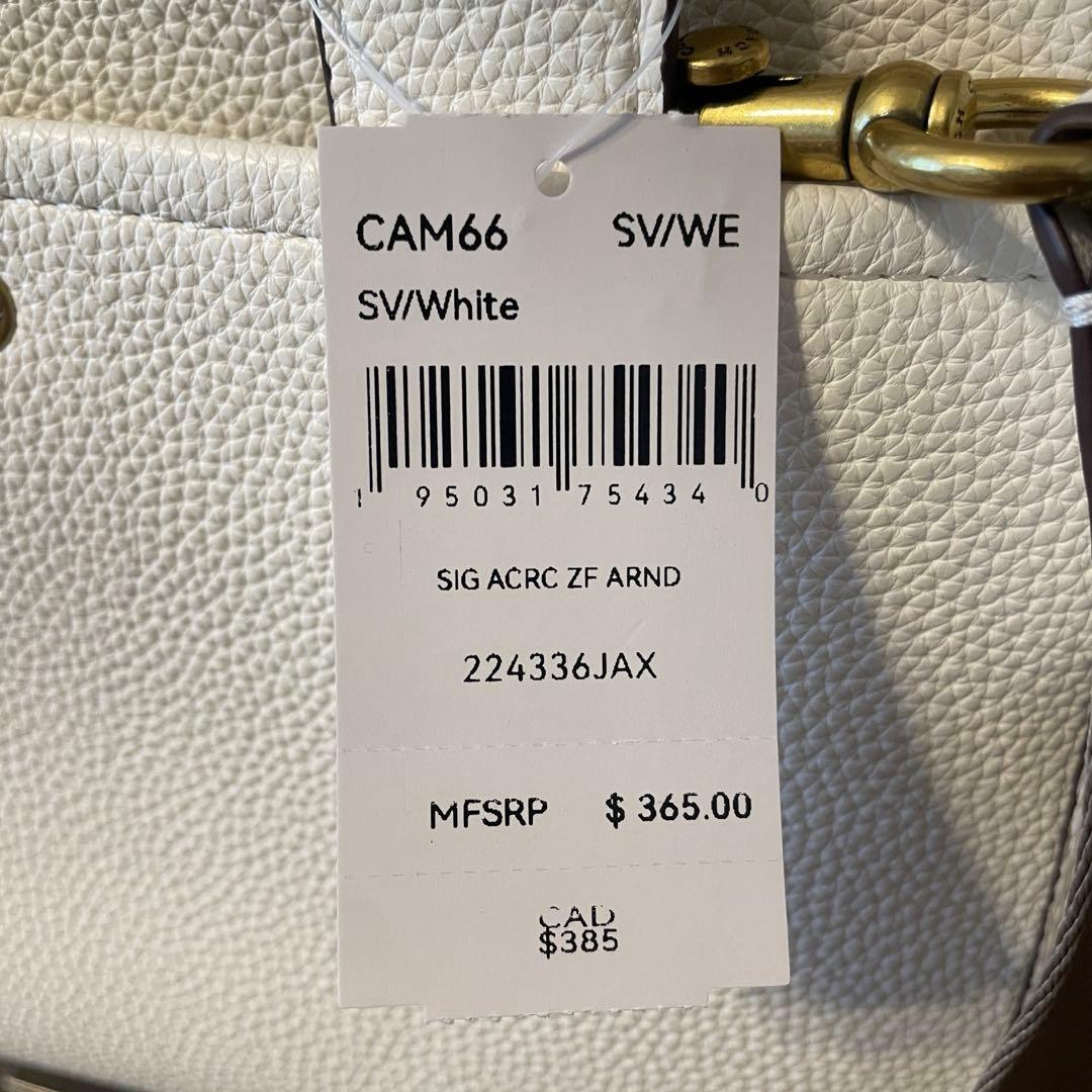 コーチ　カーゴ　トートバッグ26 2way クロスボディ　レザー　白　@