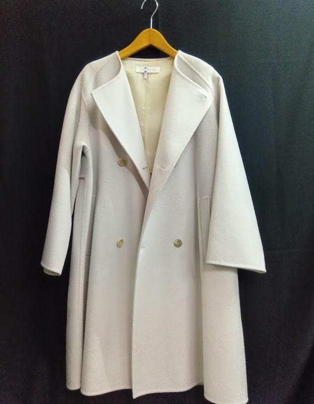 美品★ギャルリー・ヴィー ◎ウールダブルフェイス カラーレストレンチコート