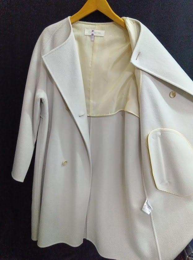 美品★ギャルリー・ヴィー ◎ウールダブルフェイス カラーレストレンチコート