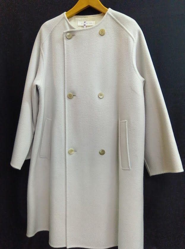 美品★ギャルリー・ヴィー ◎ウールダブルフェイス カラーレストレンチコート