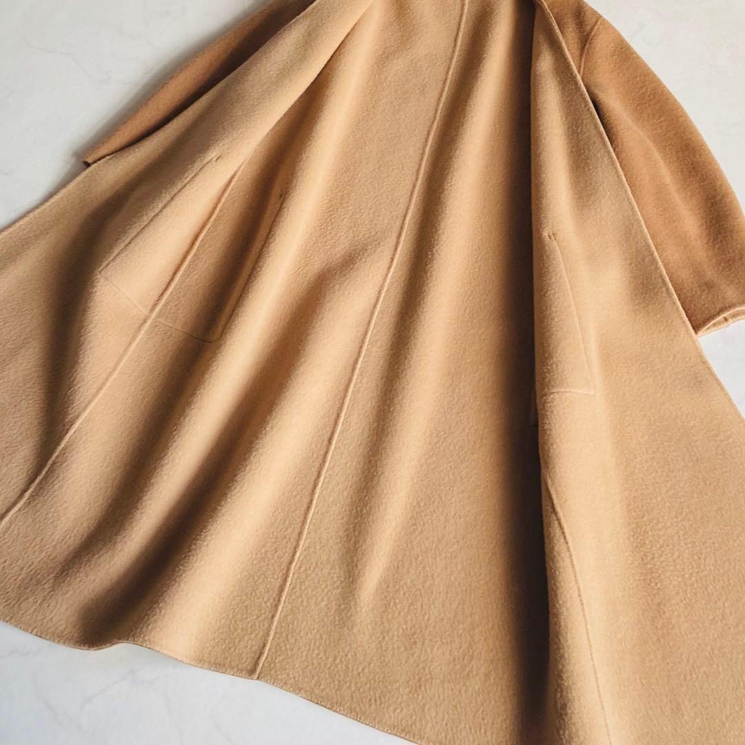 allureville ウール リバー ロングコート ウール100% バイカラー