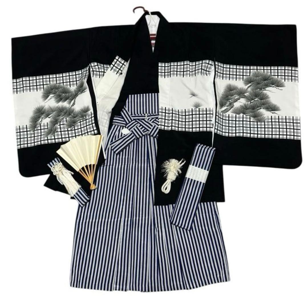 七五三　５歳男の子　羽織、着物、袴小物セット