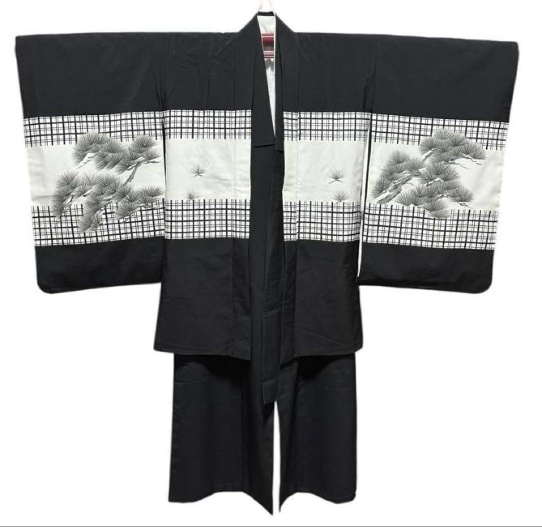 七五三　５歳男の子　羽織、着物、袴小物セット