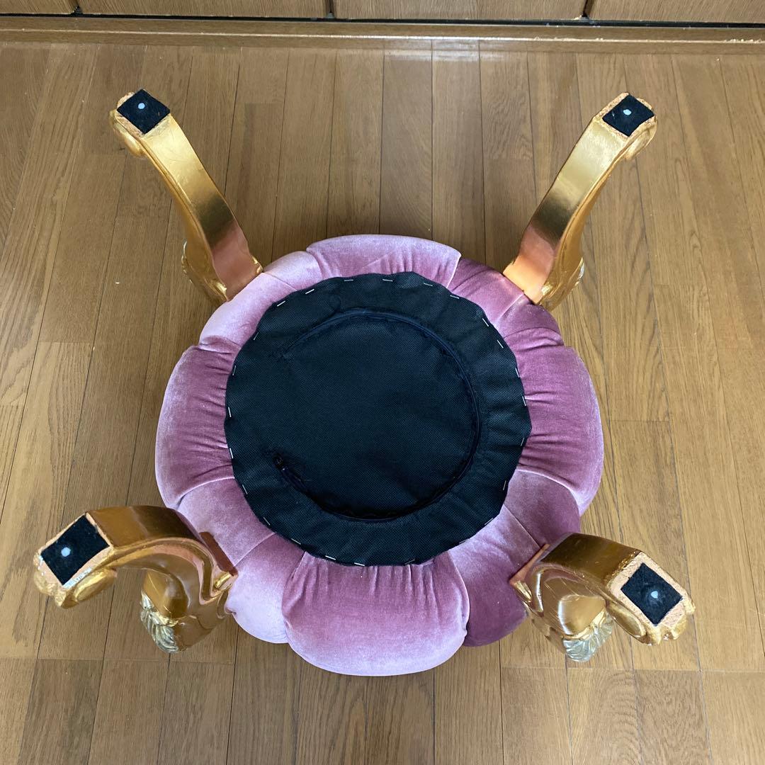 パンプキンスツール スツール パープル　紫　椅子 イス チェア 猫脚