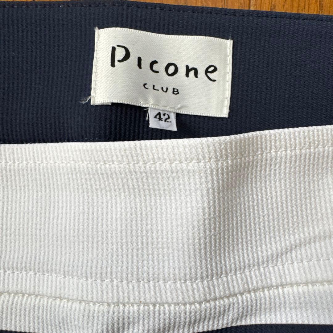 【美品】ピッコーネクラブ　42 スカート　ストライプ　ビキジャパン　ネイビー