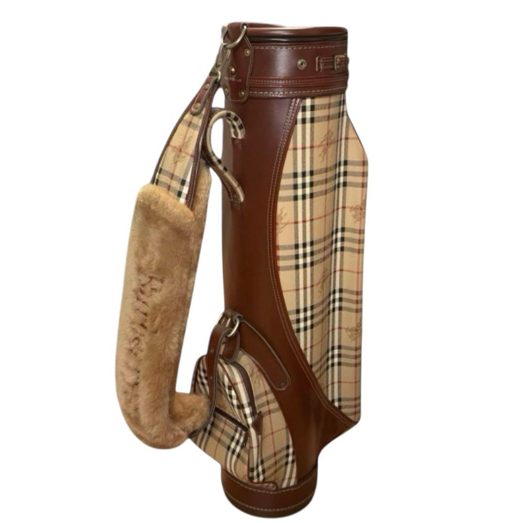 Burberrys 英国製　キャディバッグ　ゴルフ　ファー　ノバチェック　ホース