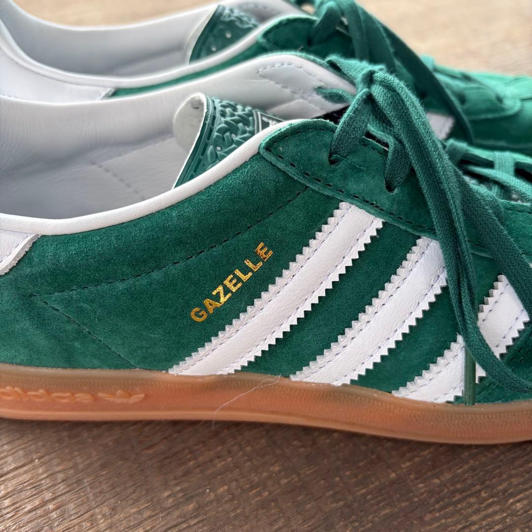 【美品】adidas ガゼル インドア グリーン 24cm スエード