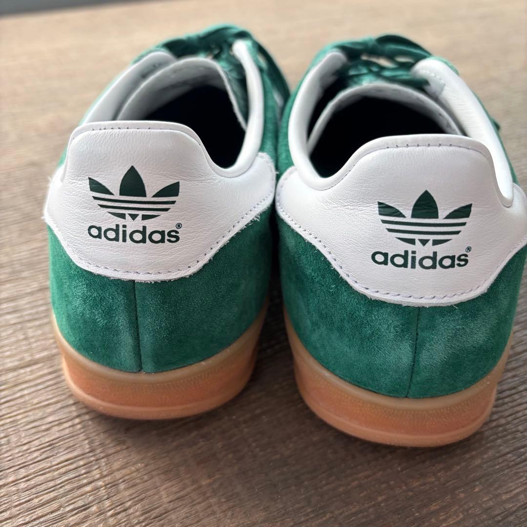 【美品】adidas ガゼル インドア グリーン 24cm スエード