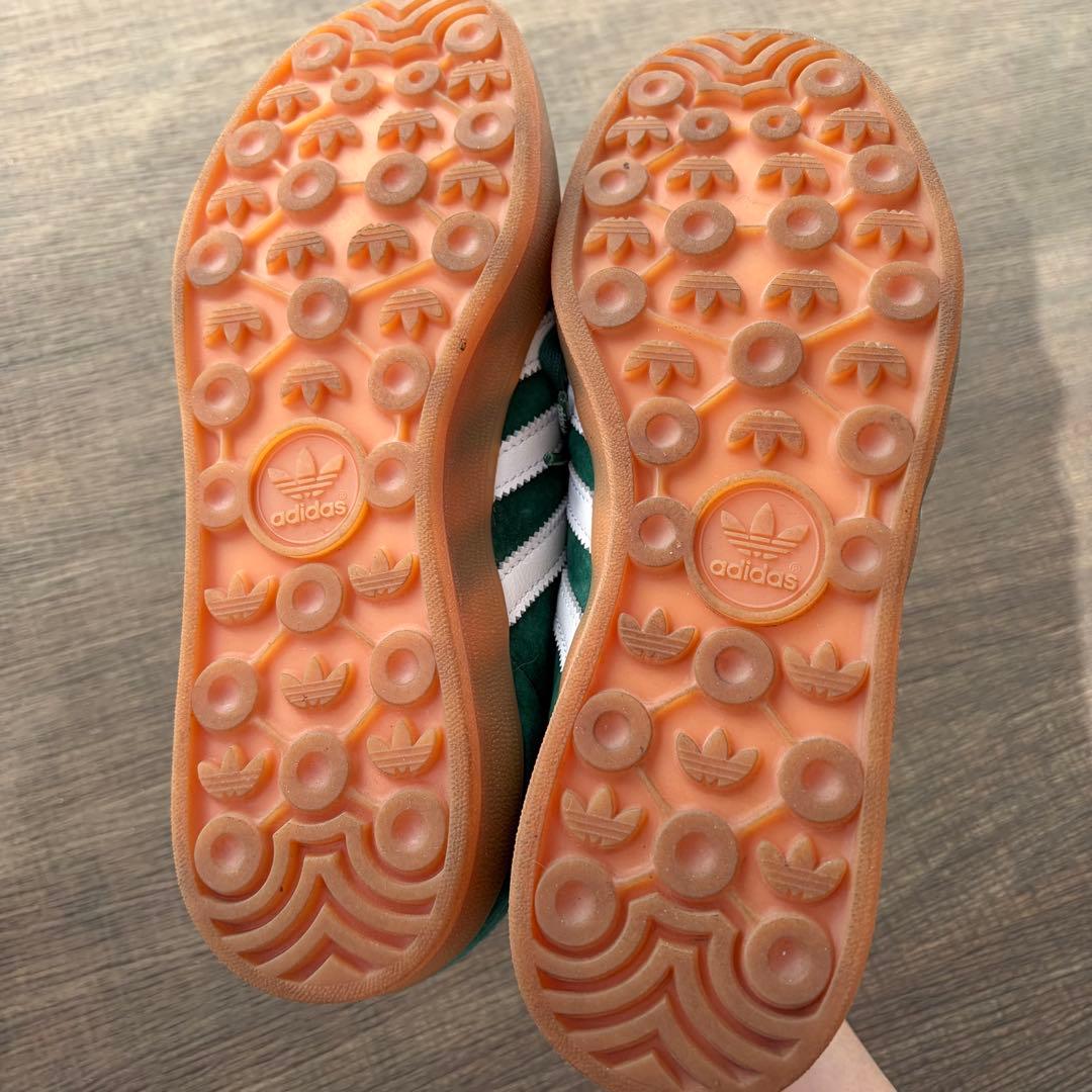 【美品】adidas ガゼル インドア グリーン 24cm スエード