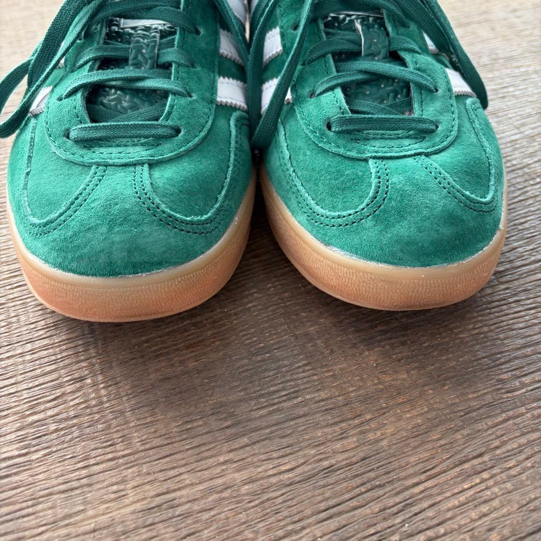 【美品】adidas ガゼル インドア グリーン 24cm スエード