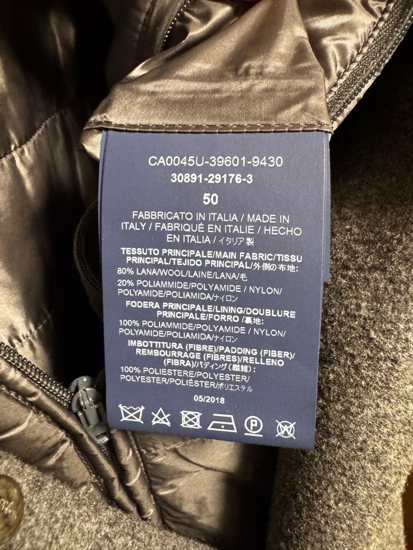 HERNO ダウンチェスターコート 50 グレー CA0045U