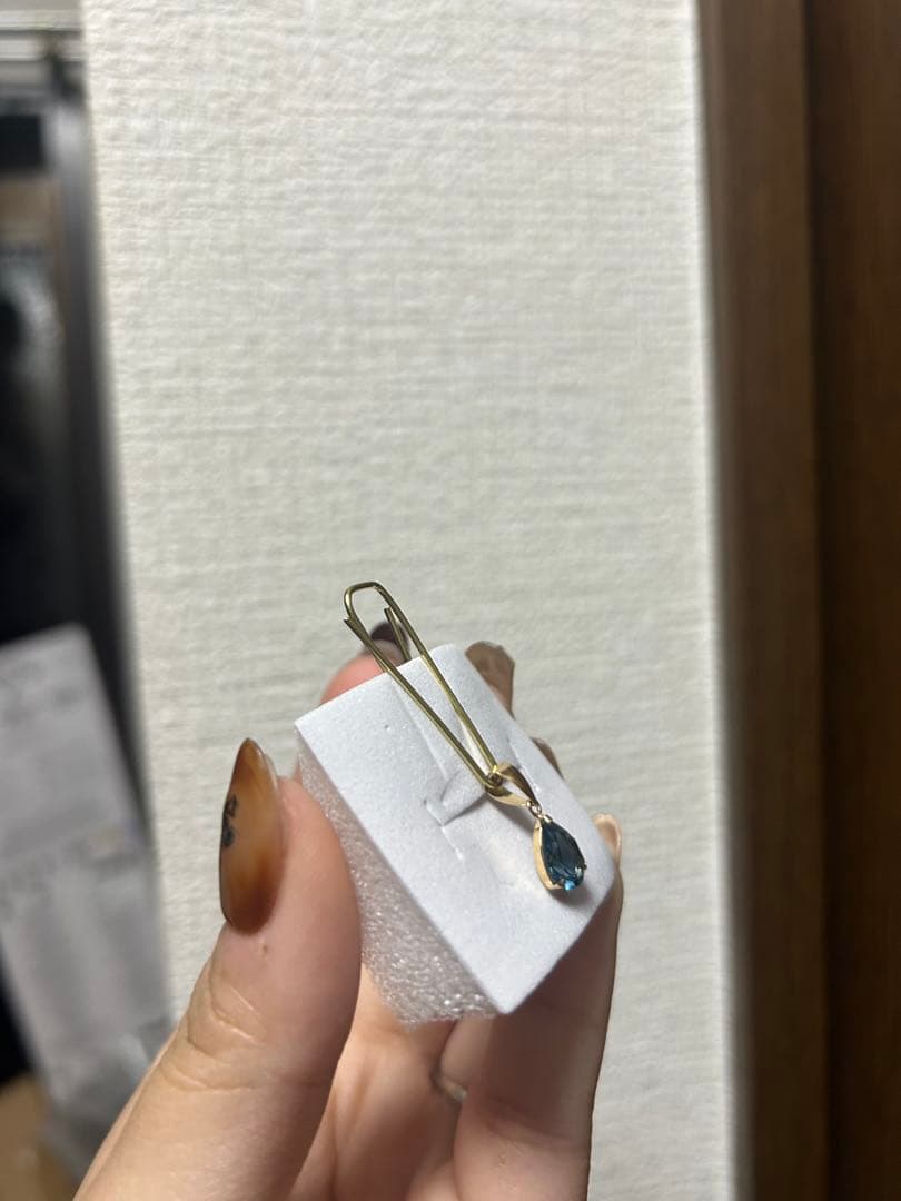 K18 ロンドンブルートパーズ ペンダントトップ 1.20ct 新品未使用タグ付