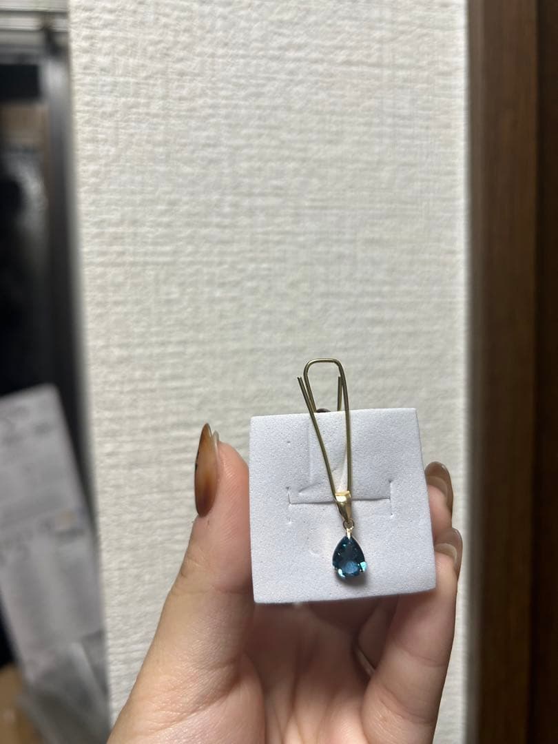 K18 ロンドンブルートパーズ ペンダントトップ 1.20ct 新品未使用タグ付