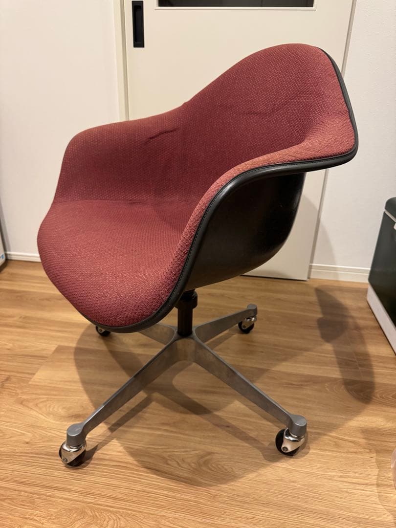 ハーマンミラー　ビンテージ　布張り デスクチェア　アームシェルチェア
