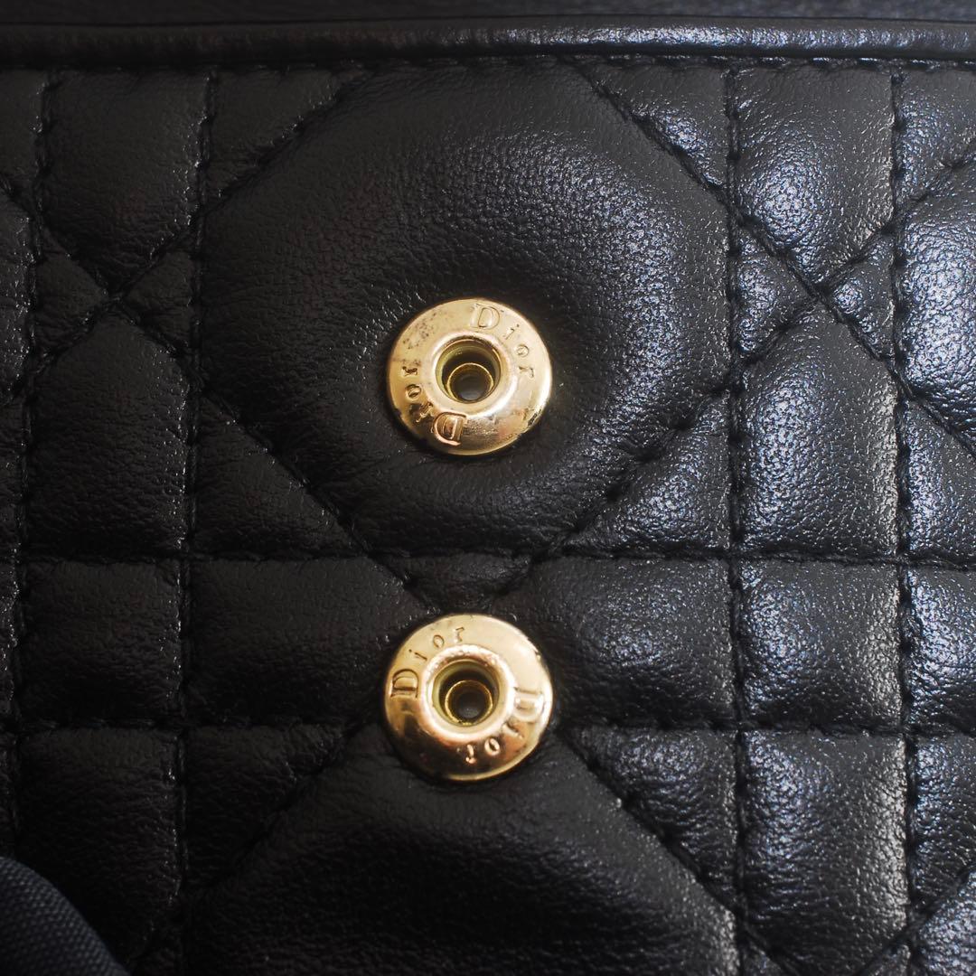 美品＊Lady Dior＊ラムスキン＊ディオール＊ロータスウォレット＊カナージュ