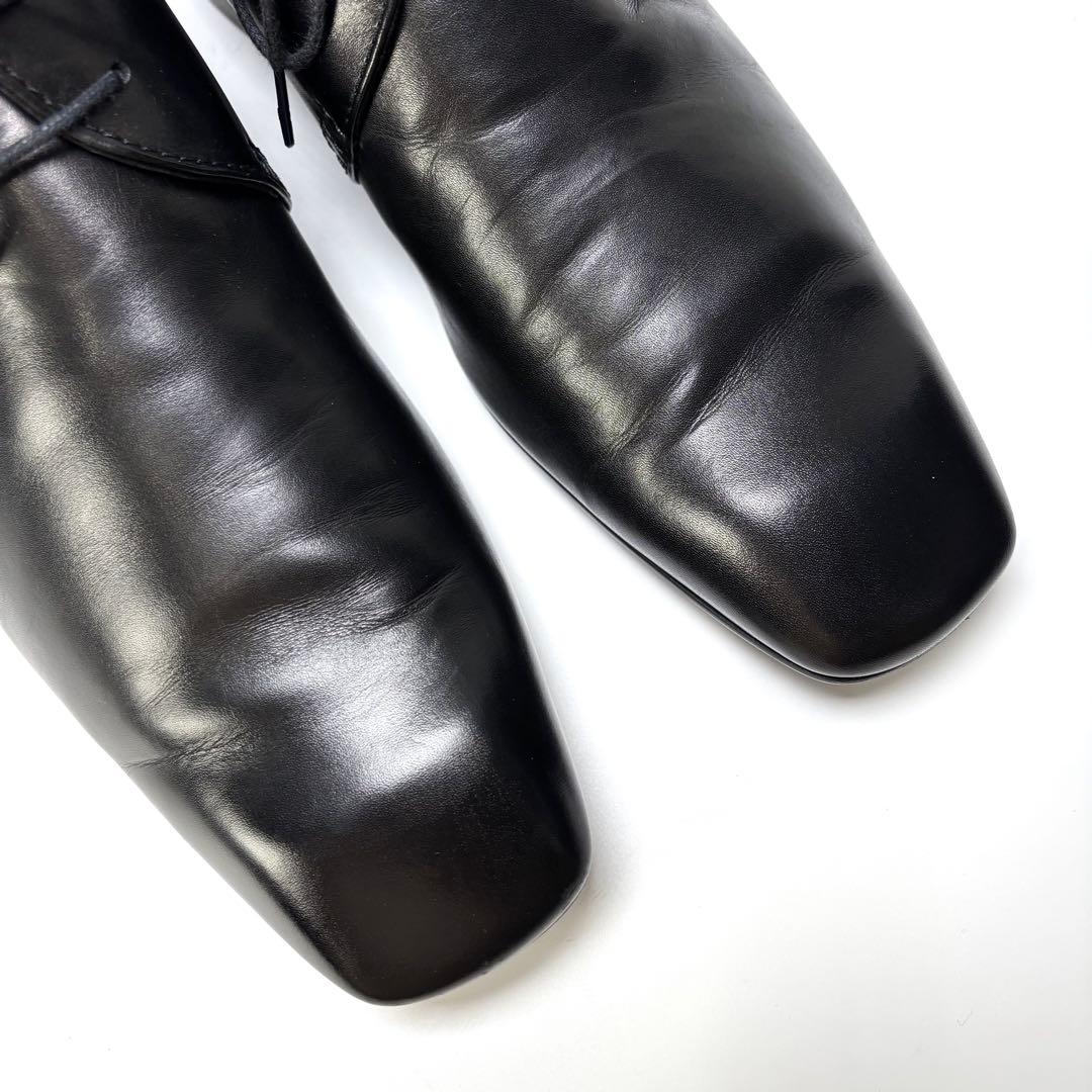 LOUIS VUITTON チャッカブーツ 6 レザー 革靴 ブラック