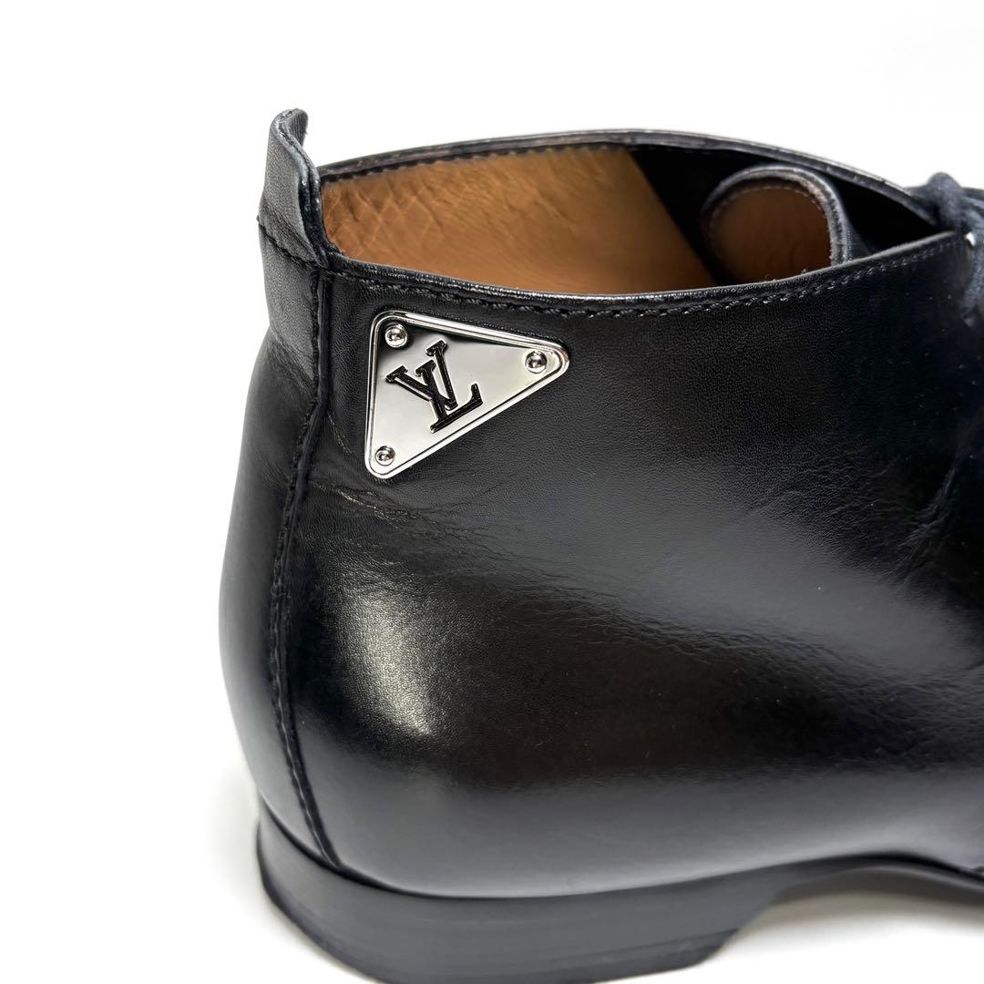 LOUIS VUITTON チャッカブーツ 6 レザー 革靴 ブラック