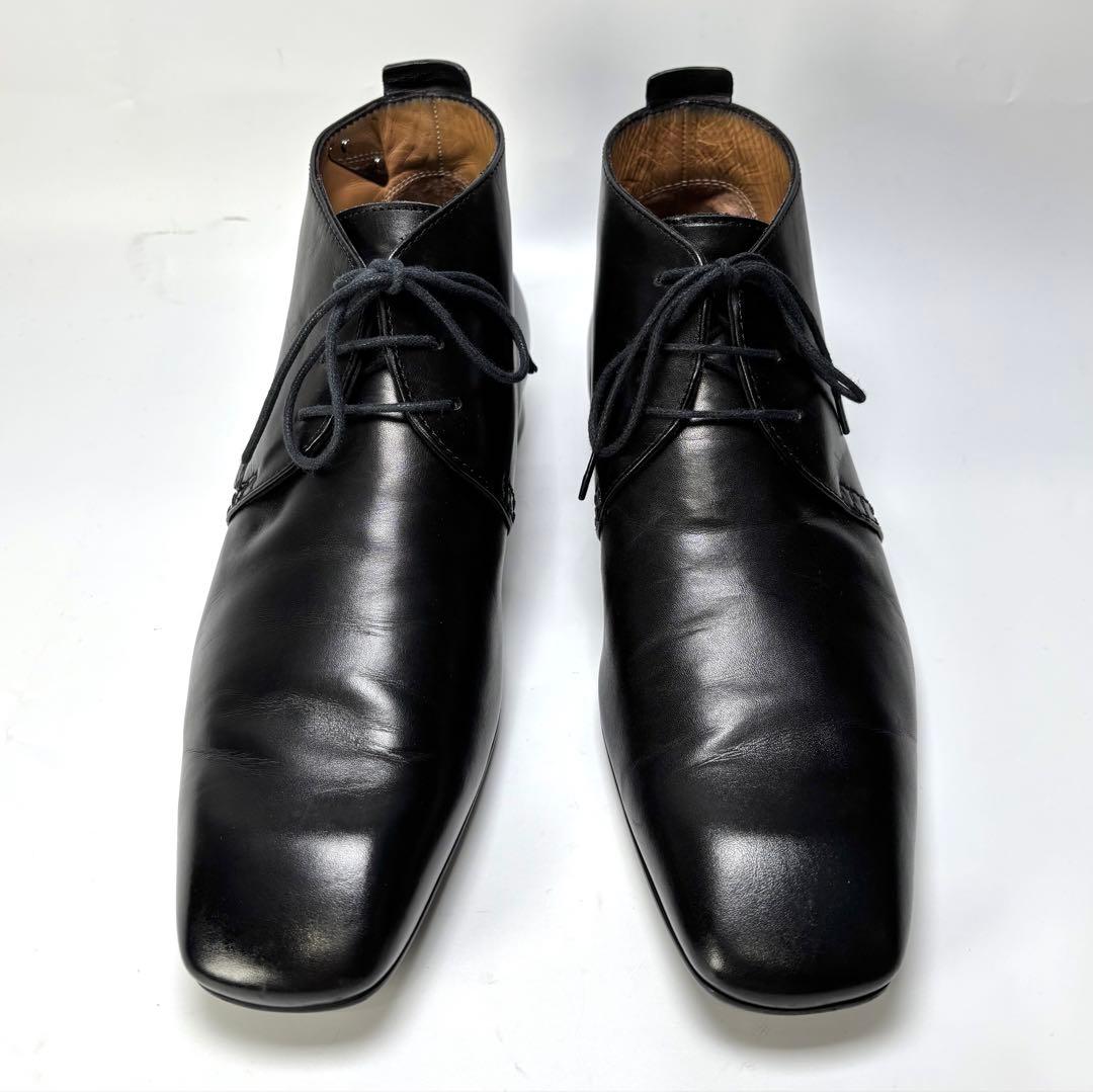 LOUIS VUITTON チャッカブーツ 6 レザー 革靴 ブラック