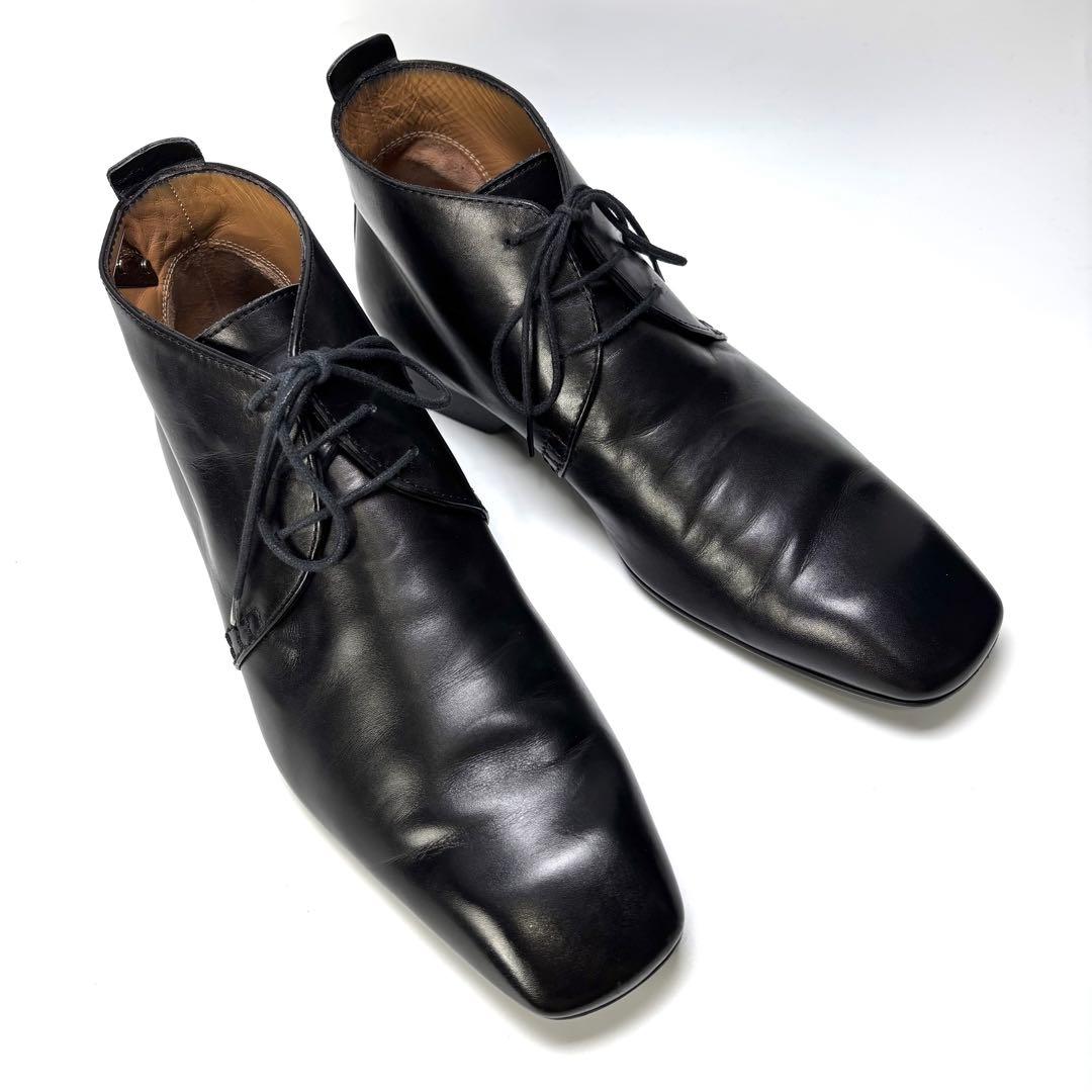 LOUIS VUITTON チャッカブーツ 6 レザー 革靴 ブラック