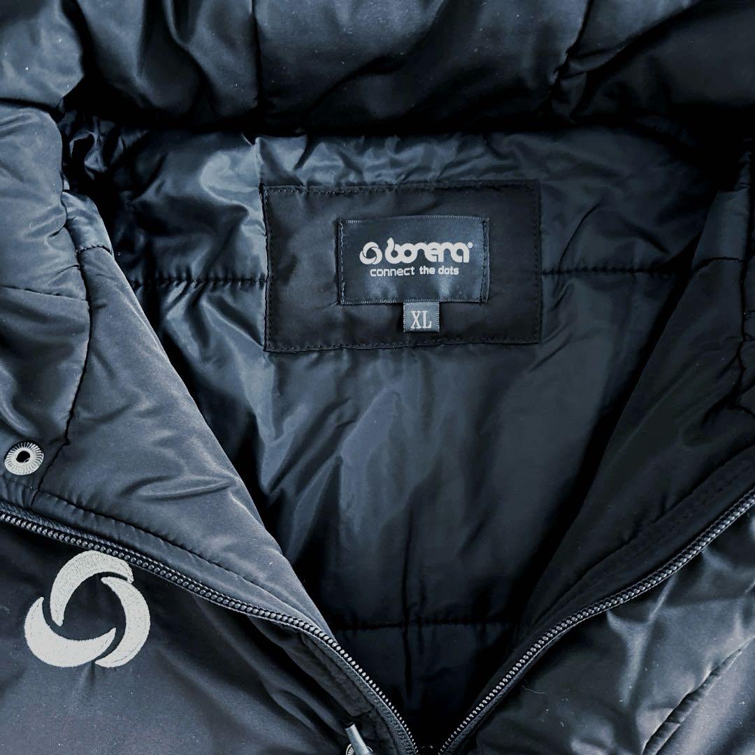 ボネーラ bonera XL ベンチコート ハーフコート　黒 ストライプ