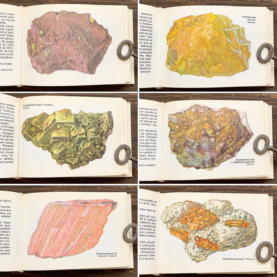 チェコの古い鉱物図鑑(1982年)/鉱石図鑑 鉱物画 鉱石画 鉱物 鉱石/
