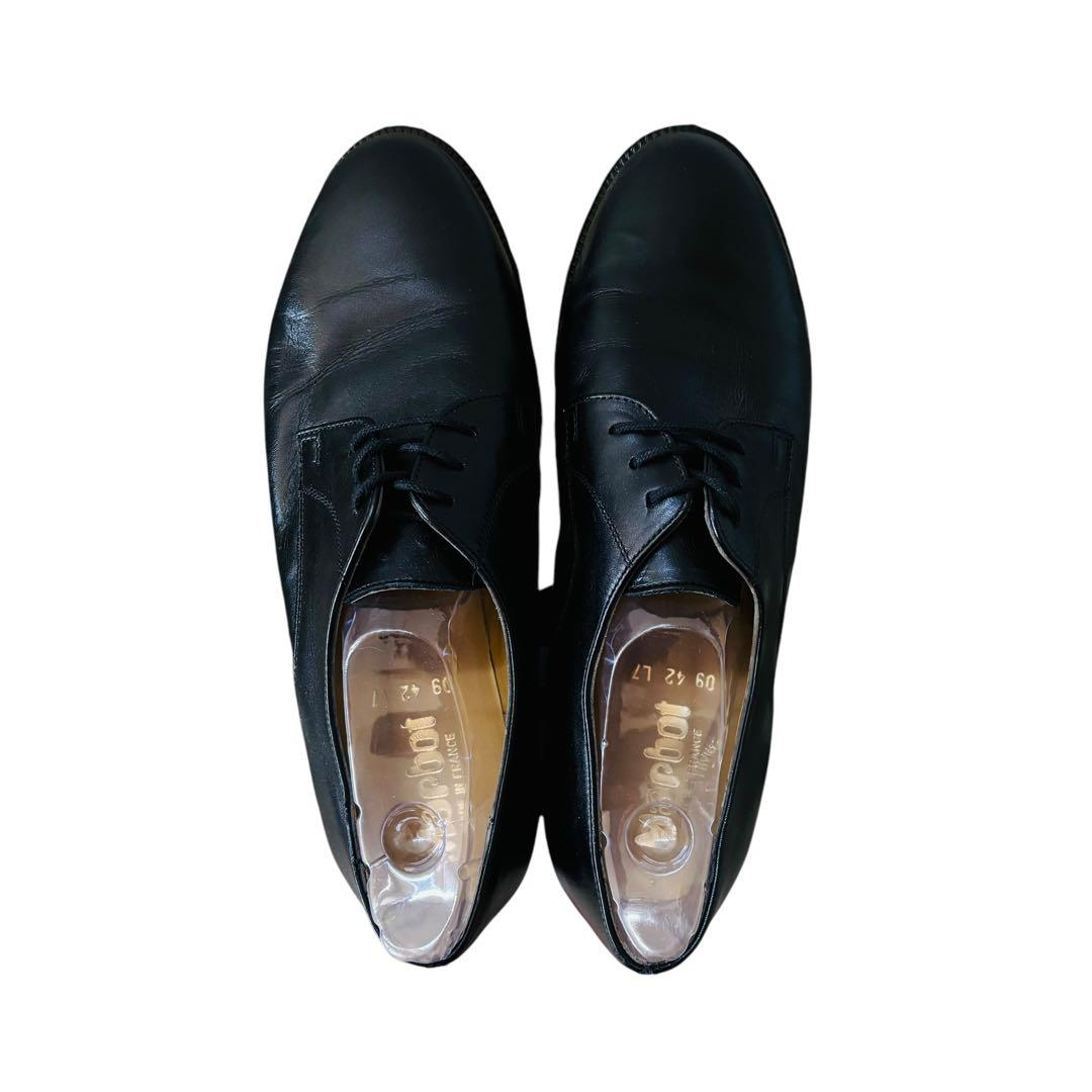 [フランス軍22]実物レザーサービスシューズサイズ42約25.5〜26.5cm