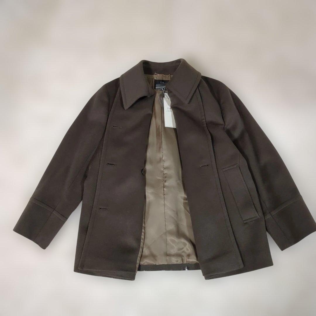 23区　ピーコート 　カーキ　オリーブ 44サイズ　タグ付未使用