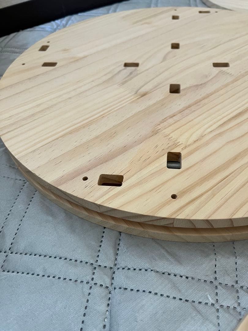 無垢材回転式本棚 360°回転本棚大容量省スペース収納ラック4段129cm