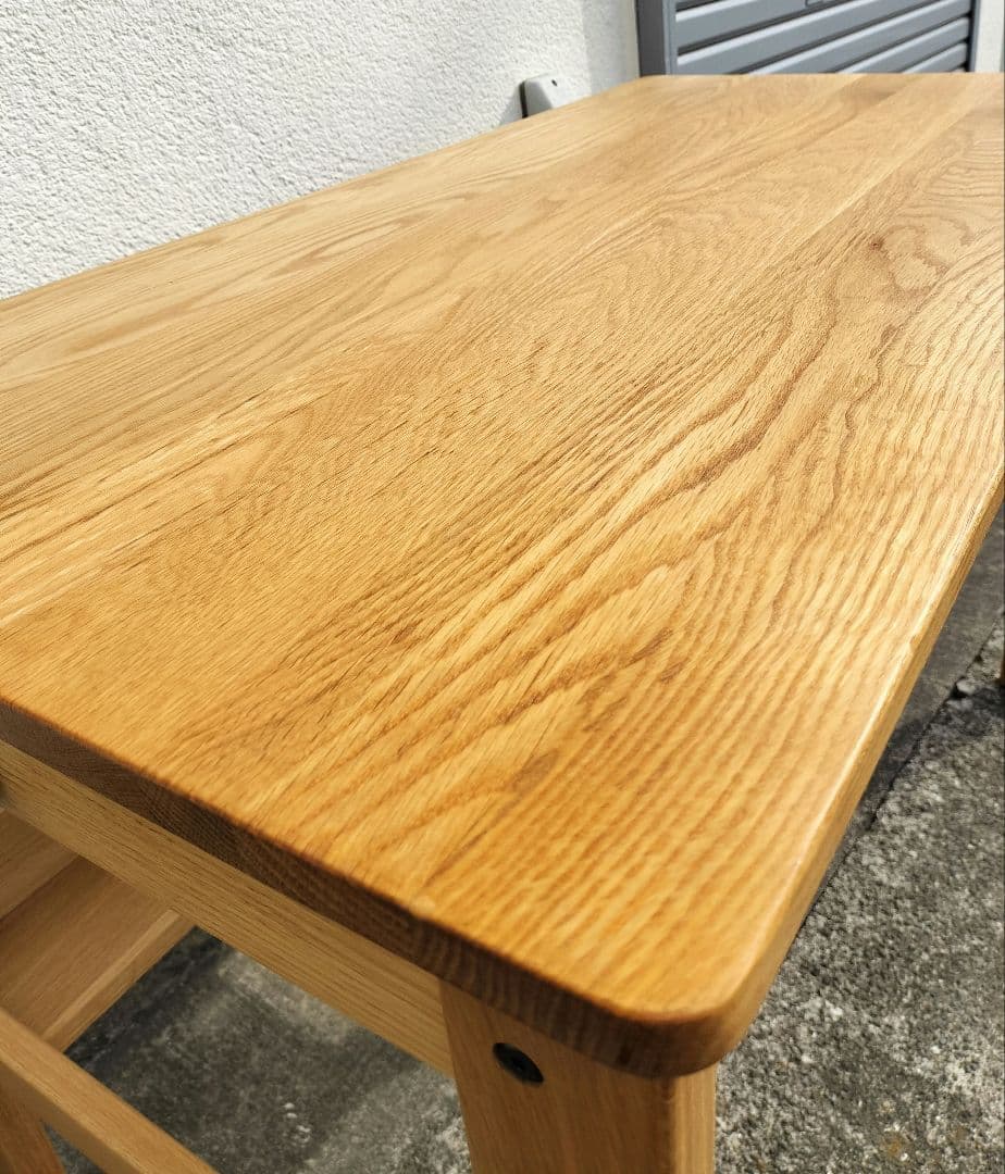 MUJI 無印 オーク 無垢材デスク（引出・足元棚付)